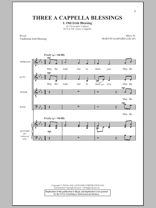 The Lord Bless And Keep You (SATB Choir) von Marvin Gaspard