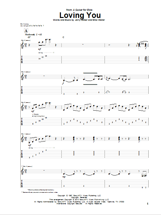Loving You (Guitar Tab) von Elliott Easton