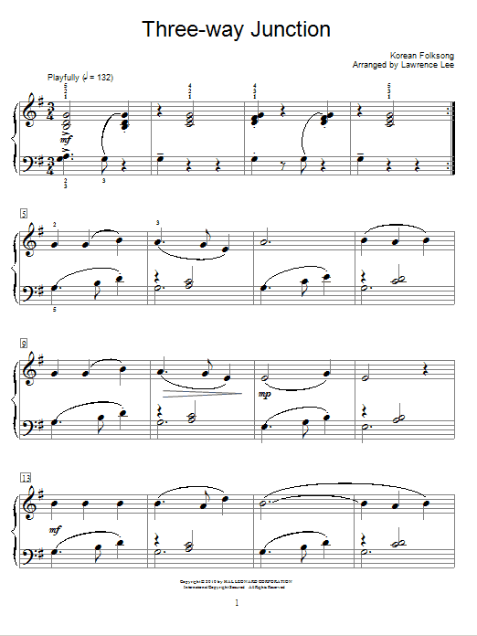 Three-Way Junction (Educational Piano) von Korean Folksong