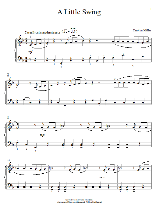 A Little Swing (Educational Piano) von Carolyn Miller