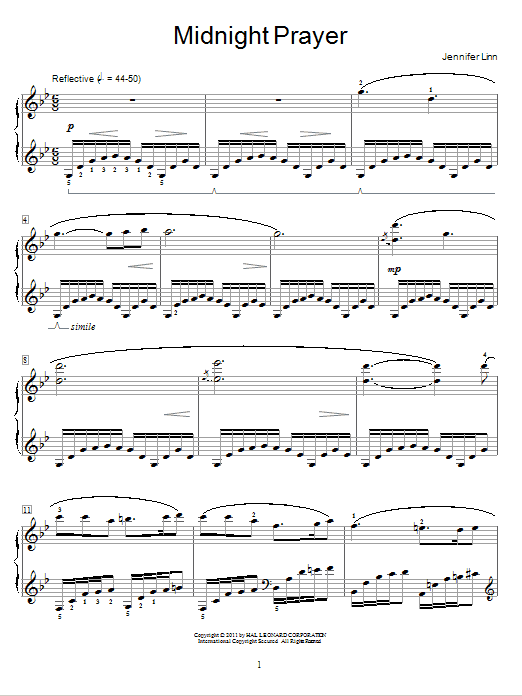 Midnight Prayer (Educational Piano) von Jennifer Linn