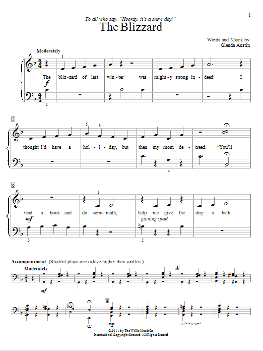The Blizzard (Educational Piano) von Glenda Austin