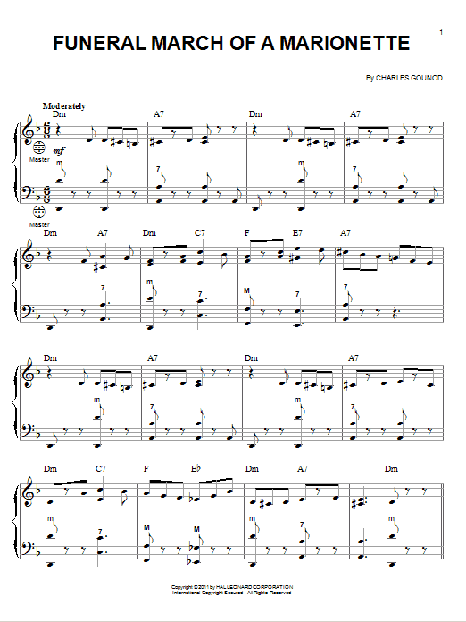 Funeral March Of A Marionette (Accordion) von Charles Gounod