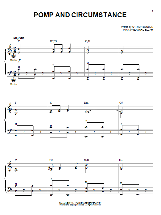 Pomp And Circumstance (Accordion) von Edward Elgar