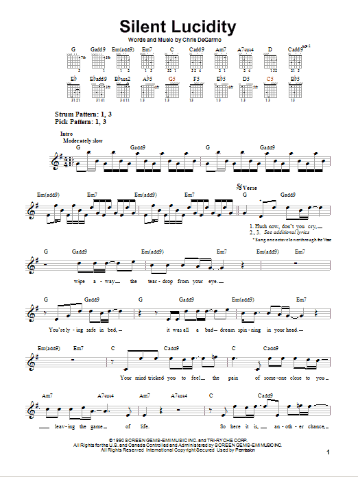 Silent Lucidity (Easy Guitar) von Queensryche