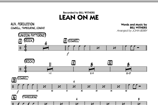 Lean On Me - Aux Percussion (Jazz Ensemble) von John Berry