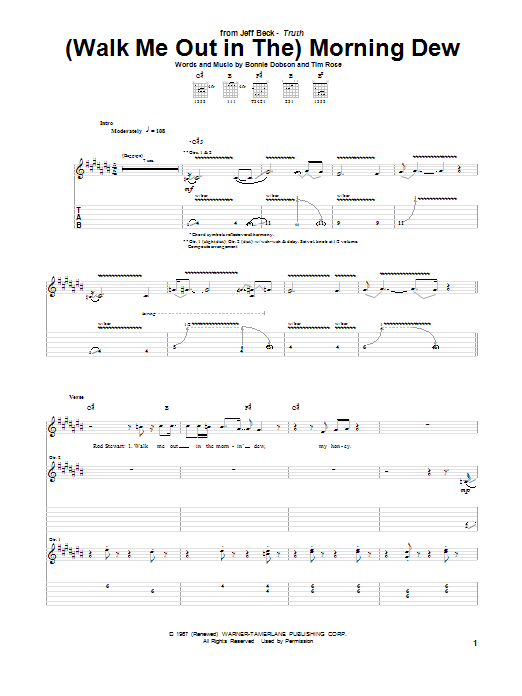 (Walk Me Out In The) Morning Dew (Guitar Tab) von Jeff Beck