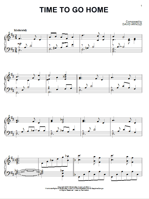 Time To Go Home (Piano Solo) von David Arnold