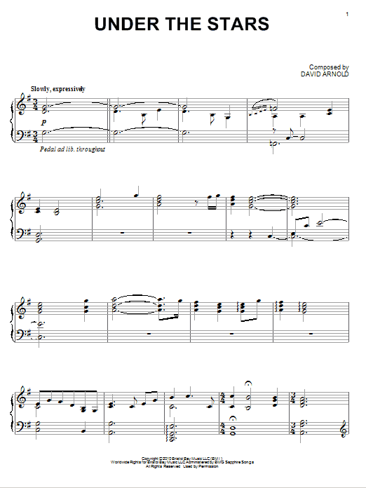 Under The Stars (Piano Solo) von David Arnold