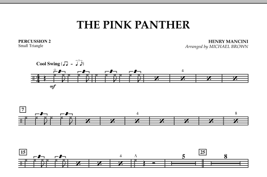 The Pink Panther - Percussion 2 (Concert Band) von Michael Brown