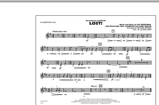 Lost! - Eb Baritone Sax (Marching Band) von Michael Brown