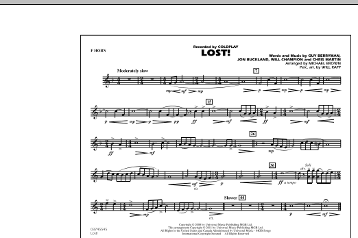 Lost! - F Horn (Marching Band) von Michael Brown