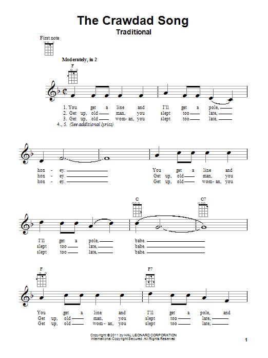 The Crawdad Song (Ukulele) von Traditional
