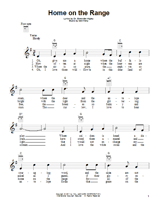 Home On The Range (Ukulele) von Roy Rogers