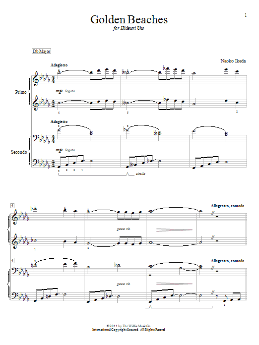 Golden Beaches (Piano Duet) von Naoko Ikeda