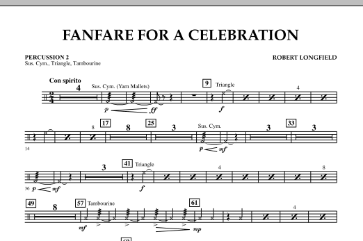 Fanfare For A Celebration - Percussion 2 (Concert Band) von Robert Longfield