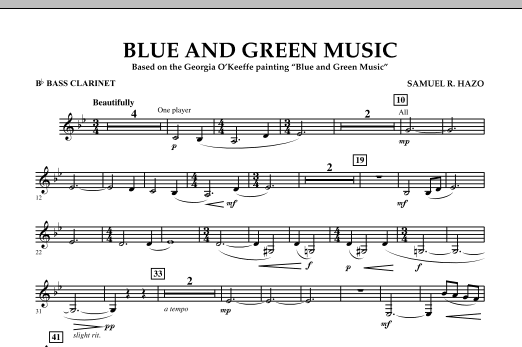 Blue And Green Music - Bb Bass Clarinet (Concert Band) von Samuel R. Hazo