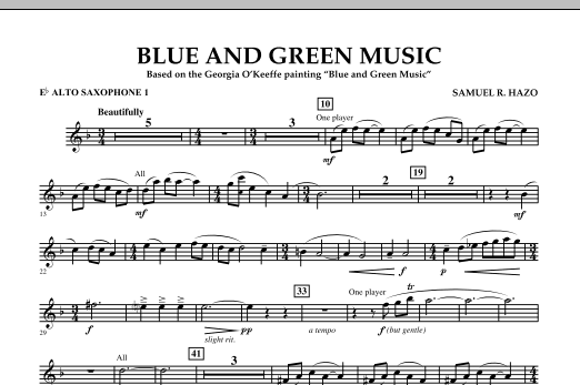 Blue And Green Music - Eb Alto Saxophone 1 (Concert Band) von Samuel R. Hazo