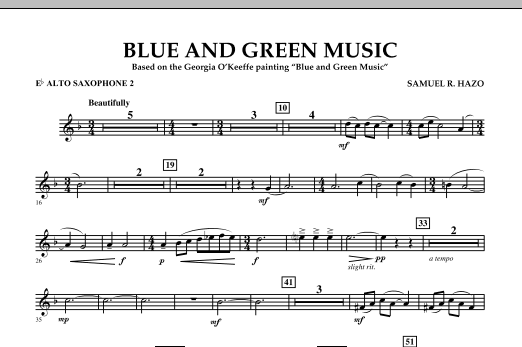Blue And Green Music - Eb Alto Saxophone 2 (Concert Band) von Samuel R. Hazo