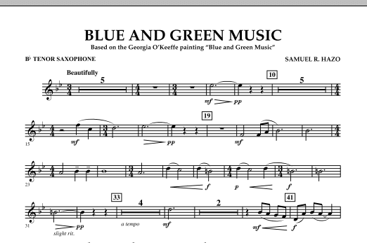 Blue And Green Music - Bb Tenor Saxophone (Concert Band) von Samuel R. Hazo