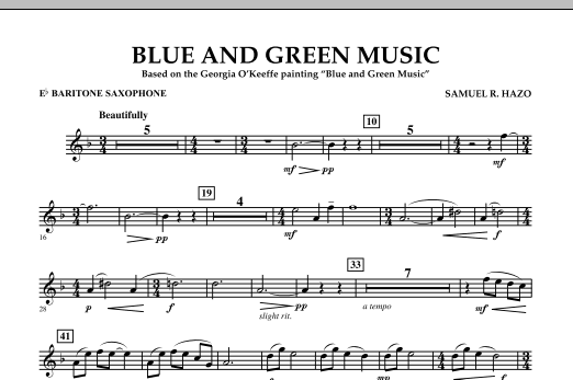 Blue And Green Music - Eb Baritone Saxophone (Concert Band) von Samuel R. Hazo