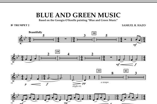Blue And Green Music - Bb Trumpet 2 (Concert Band) von Samuel R. Hazo