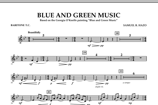 Blue And Green Music - Baritone T.C. (Concert Band) von Samuel R. Hazo
