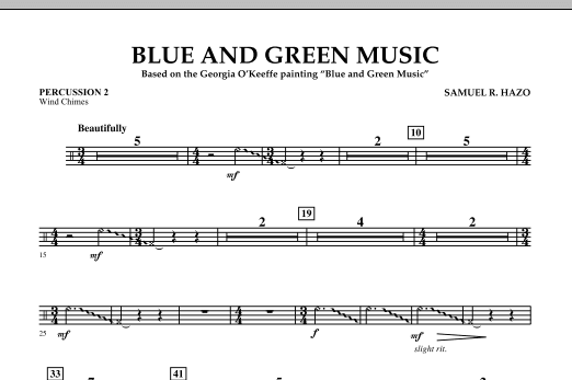 Blue And Green Music - Percussion 2 (Concert Band) von Samuel R. Hazo