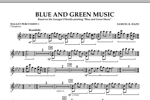 Blue And Green Music - Mallet Percussion 1 (Concert Band) von Samuel R. Hazo