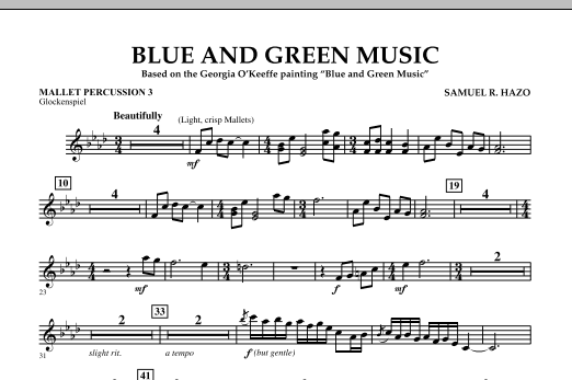 Blue And Green Music - Mallet Percussion 3 (Concert Band) von Samuel R. Hazo
