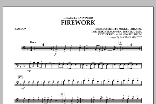 Firework - Bassoon (Concert Band) von Michael Brown