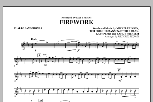 Firework - Eb Alto Saxophone 1 (Concert Band) von Michael Brown
