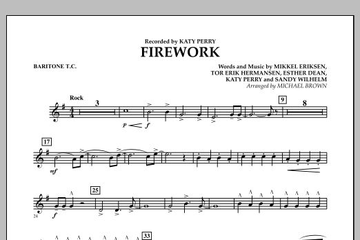 Firework - Baritone T.C. (Concert Band) von Michael Brown