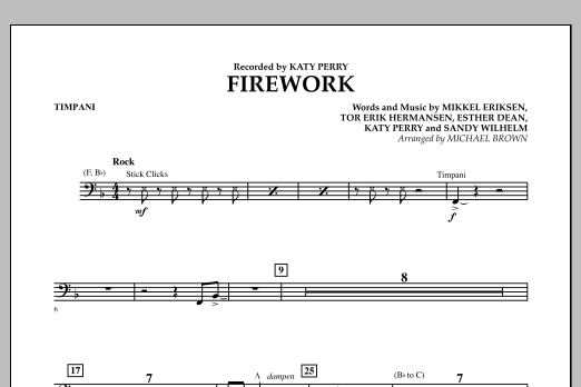 Firework - Timpani (Concert Band) von Michael Brown