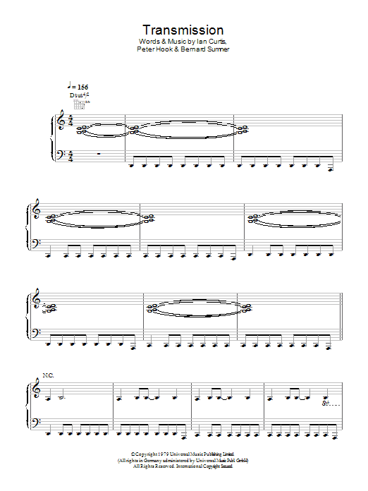 Transmission (Piano, Vocal & Guitar Chords) von Joy Division