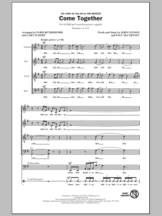 Come Together (SATB Choir) von Paris Rutherford