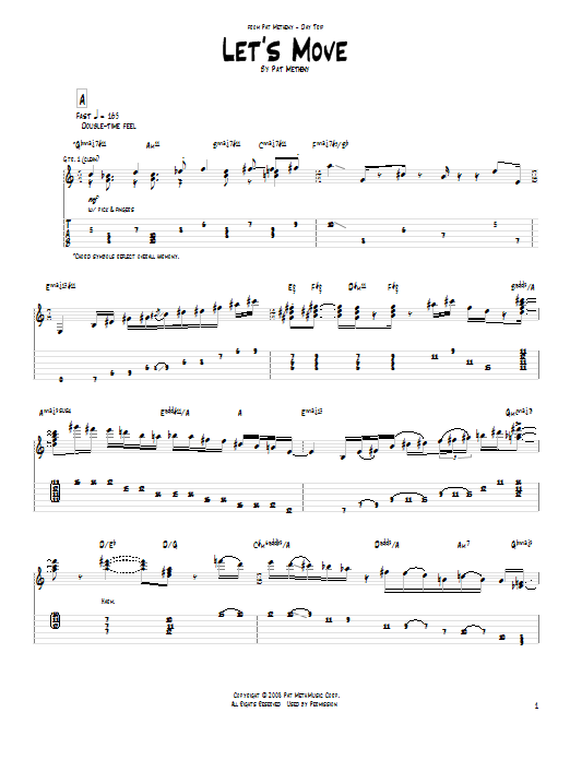 Let's Move (Guitar Tab) von Pat Metheny