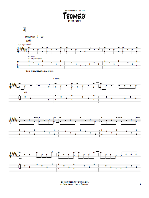 Tromso (Guitar Tab) von Pat Metheny