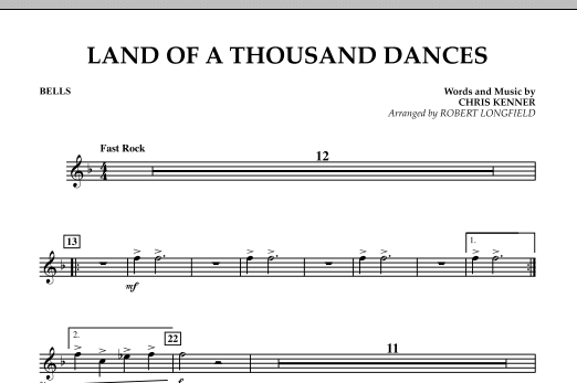 Land Of A Thousand Dances - Bells (Concert Band) von Robert Longfield