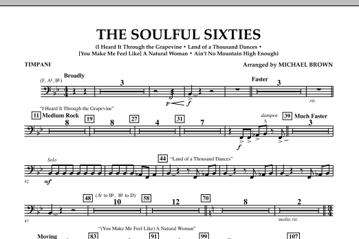 The Soulful Sixties - Timpani (Concert Band) von Michael Brown