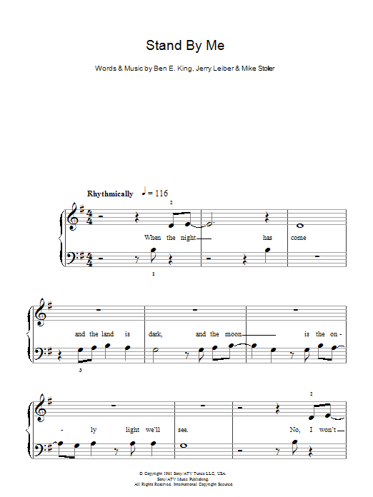 Stand By Me (Easy Piano) von Ben E. King