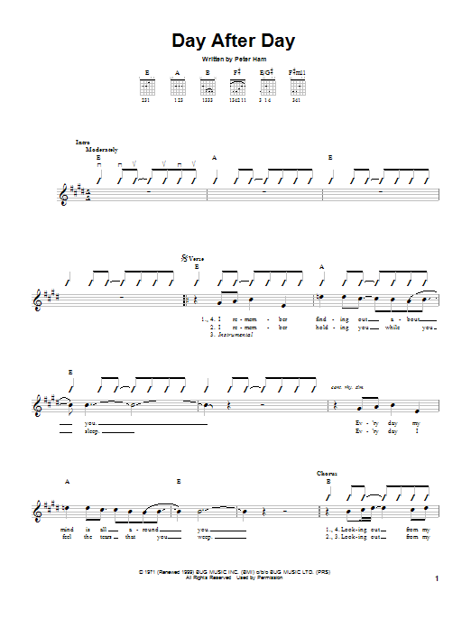 Day After Day (Easy Guitar) von Peter Ham