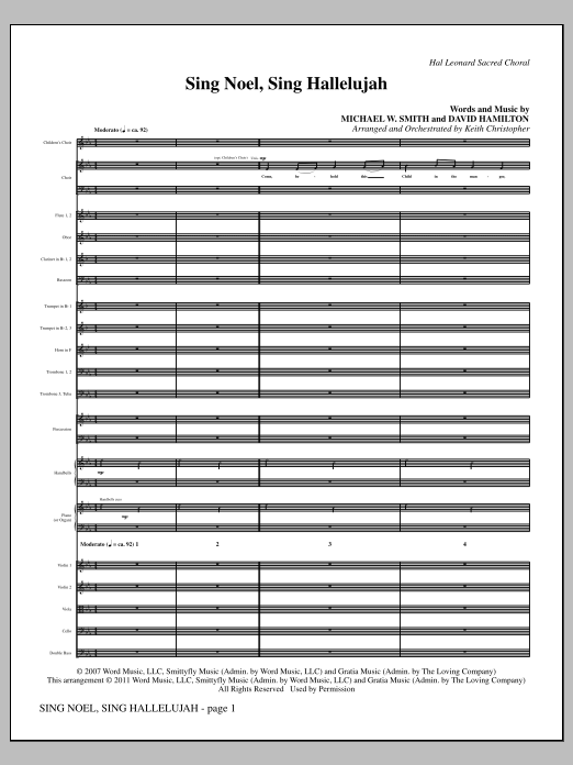 Sing Noel, Sing Hallelujah - Full Score (Choir Instrumental Pak) von Keith Christopher