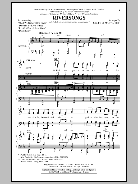 Riversongs (SATB Choir) von Joseph M. Martin