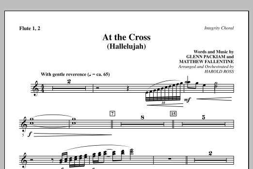 At The Cross (Hallelujah) - Flute 1 & 2 (Choir Instrumental Pak) von Harold Ross