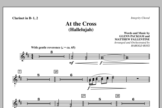 At The Cross (Hallelujah) - Clarinet 1 & 2 (Choir Instrumental Pak) von Harold Ross