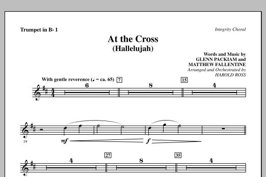 At The Cross (Hallelujah) - Trumpet 1 (Choir Instrumental Pak) von Harold Ross
