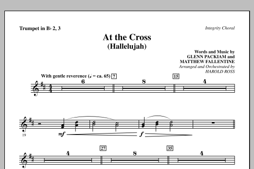 At The Cross (Hallelujah) - Trumpet 2 & 3 (Choir Instrumental Pak) von Harold Ross
