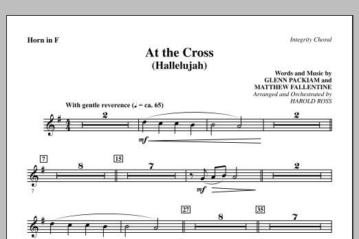 At The Cross (Hallelujah) - F Horn (Choir Instrumental Pak) von Harold Ross