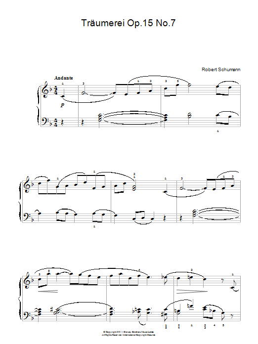 Traumerei Op. 15 No. 7 (Easy Piano) von Robert Schumann